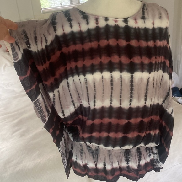 YFB young famous broke tie dye blouse top mauve grey purple size M beach cover - Picture 3 of 10